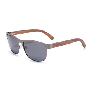 Wood Polarized Sunglasses, UV 400 Protection, Unisex Triumph Frame (Oak / Smoke)